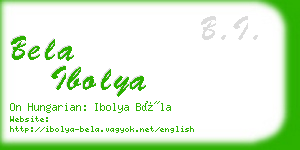 bela ibolya business card